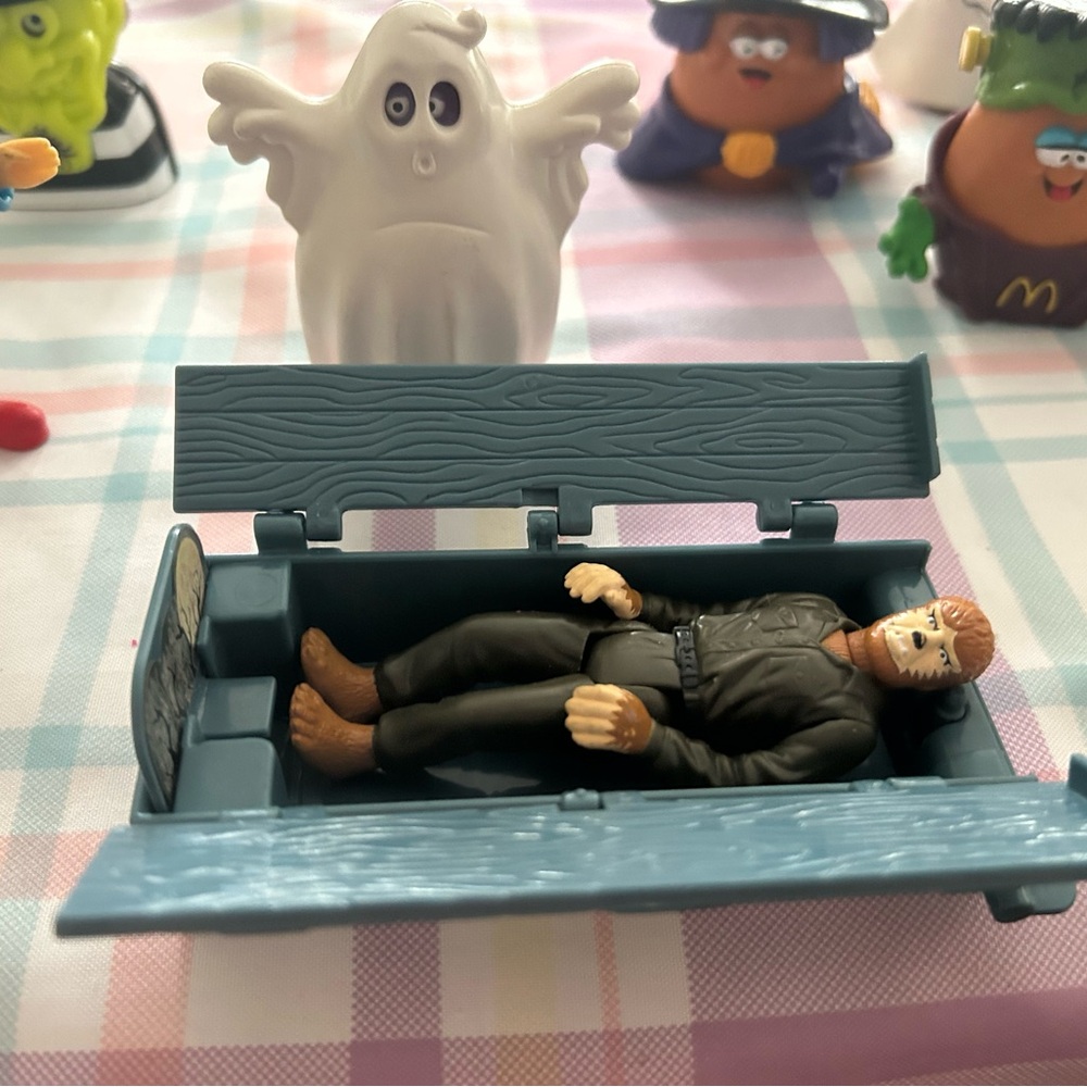 Halloween Happy Meal Toys all from McDonalds and werewolf from Burger King